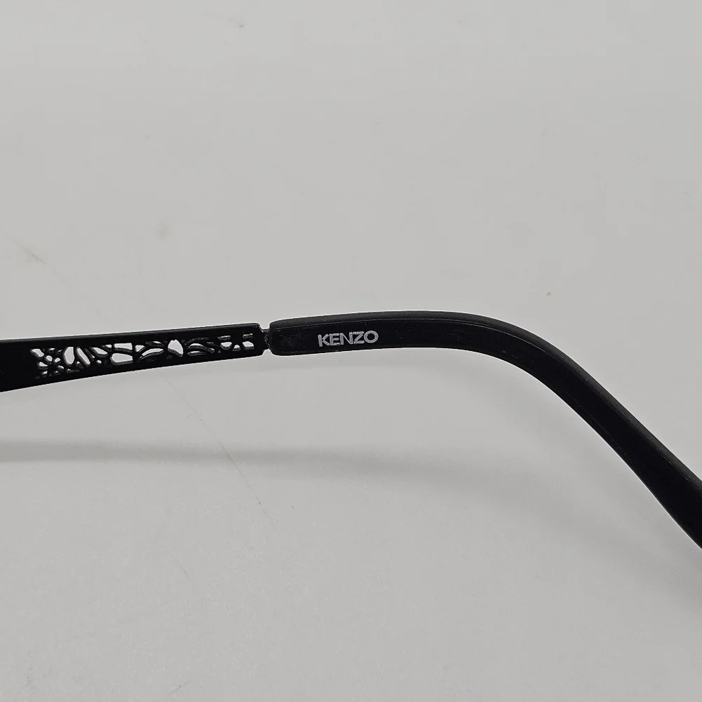 Kenzo black rectangular floral half-rim eyeglasses FOR FRAMES ONLY 52 17 135